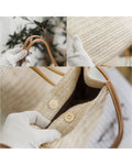 Oxygen Seed 2026 Japanese and Korean Mori Girl Style Versatile Casual Shoulder Straw Bag New Autumn Style Simple Tote Bag image 3