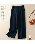Wide-Leg Linen Trousers