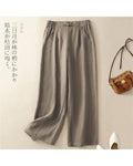 Wide-Leg Linen Trousers