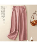 Wide-Leg Linen Trousers