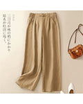 Wide-Leg Linen Trousers