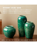 Emerald Glazed Ceramic Vase