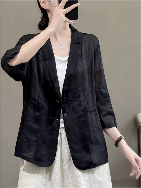 Cotton-Linen Blazer