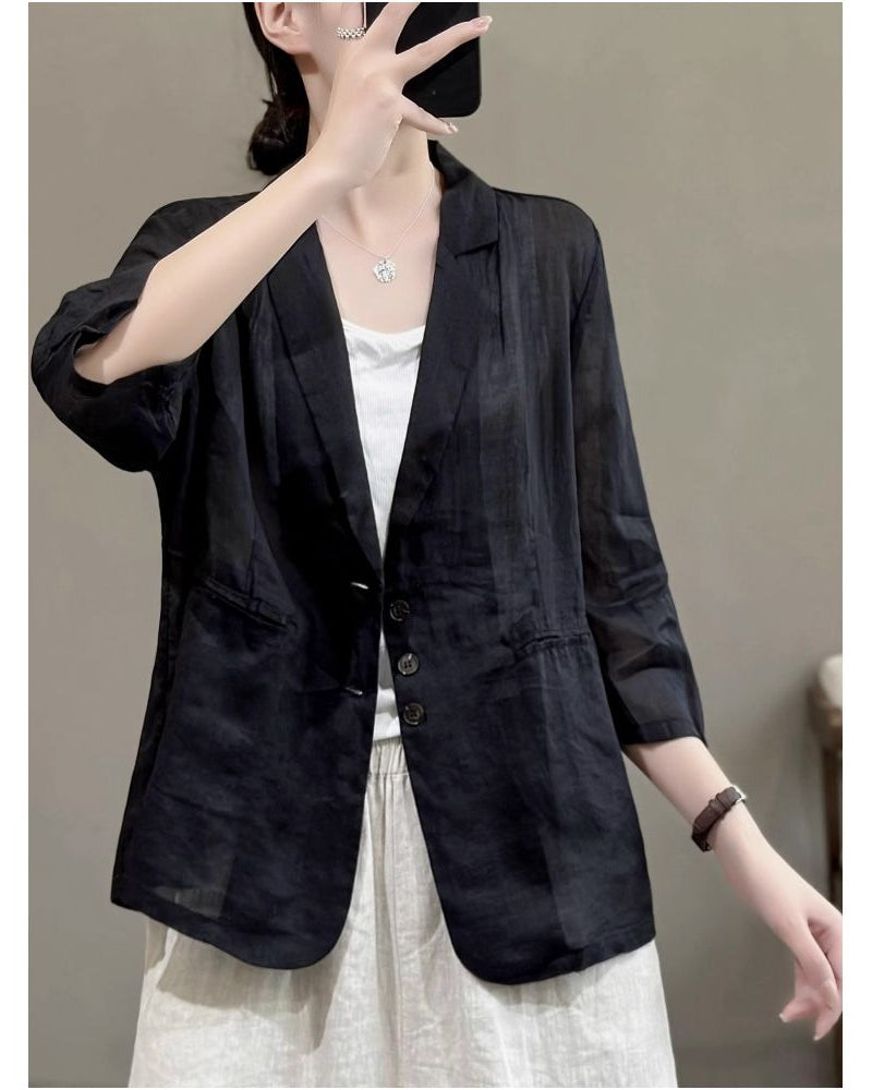Cotton-Linen Blazer