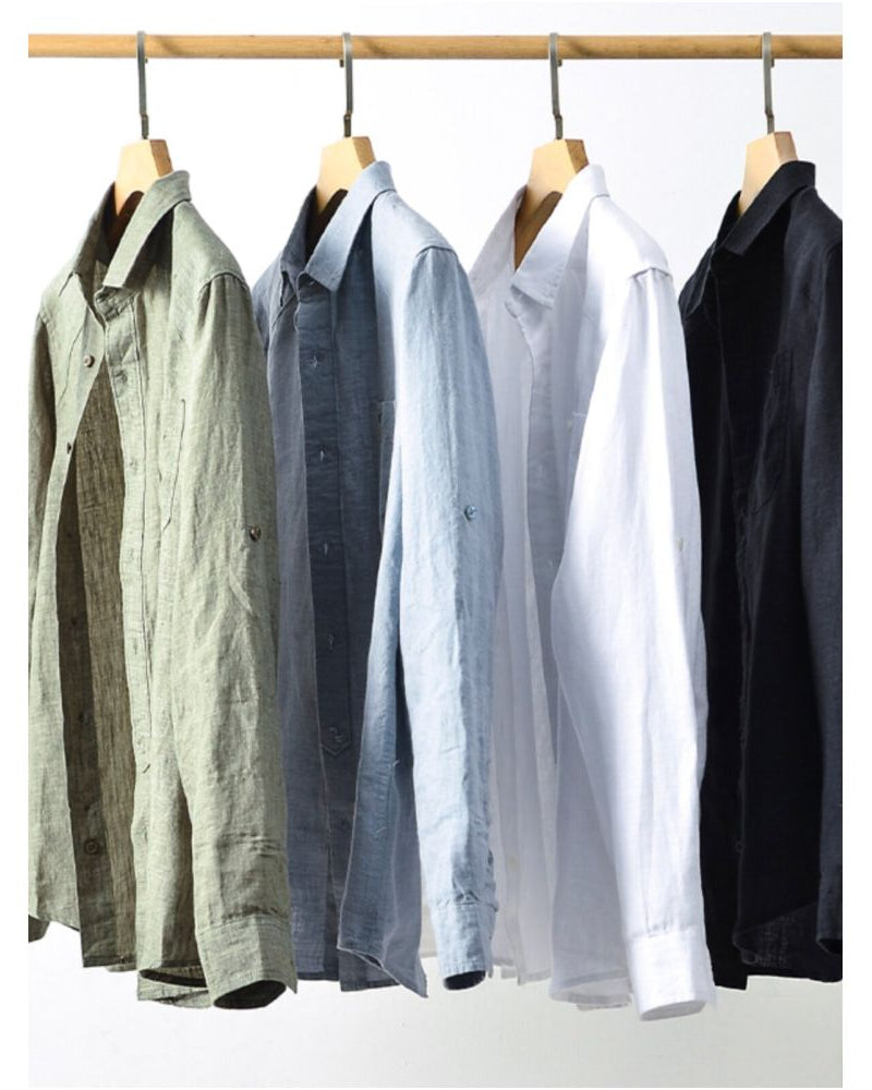 Men's Linen Long-Sleeve Shirt