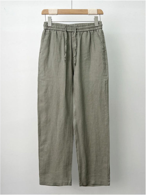 Men's Linen Drawstring Trousers
