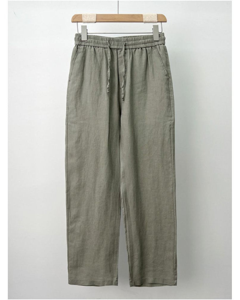 Men's Linen Drawstring Trousers