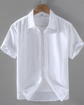 Cotton-Linen Short-Sleeve Shirt