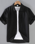 Cotton-Linen Short-Sleeve Shirt