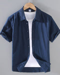 Cotton-Linen Short-Sleeve Shirt