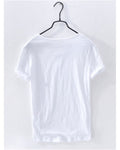 Summer Men s Pure Cotton Short Sleeve T Shirt Eight Colors Basic Style Men s Bamboo Cotton Undershirt Solid Color image 1