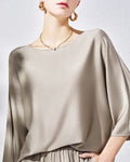Mulberry Silk Satin Top & Trousers