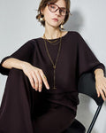 Mulberry Silk Satin Top & Trousers