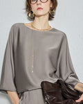 Mulberry Silk Satin Top & Trousers