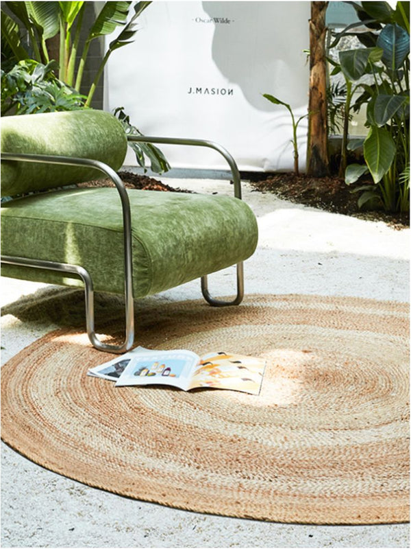 Handwoven Round Jute Rug