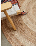 Hand woven jute Indian round rug linen mat straw knotted Nordic style living room balcony pastoral style image 4