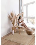 Marvel themed jute rug rustic style perfect for bedrooms living rooms and studies Hand woven square jute rug image 0