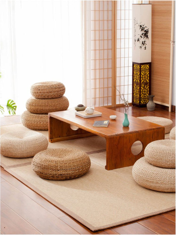 Handwoven Rattan Meditation Cushion