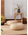 Straw woven cushion tatami mat floor mat Japanese style thickened rattan woven round home meditation mat grass mat image 3