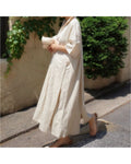 Women s Loose Cotton Linen Shirt Dress image 3