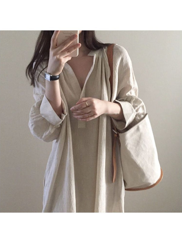 Women s Longline Linen Coat