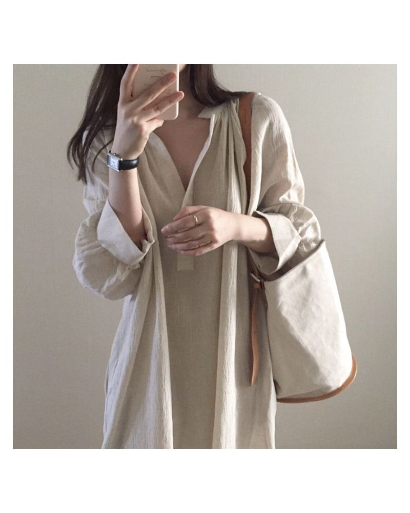 Women s Longline Linen Coat