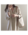 Women s Longline Linen Coat