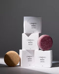 Solid shampoo bar with biodegradable foaming pouch